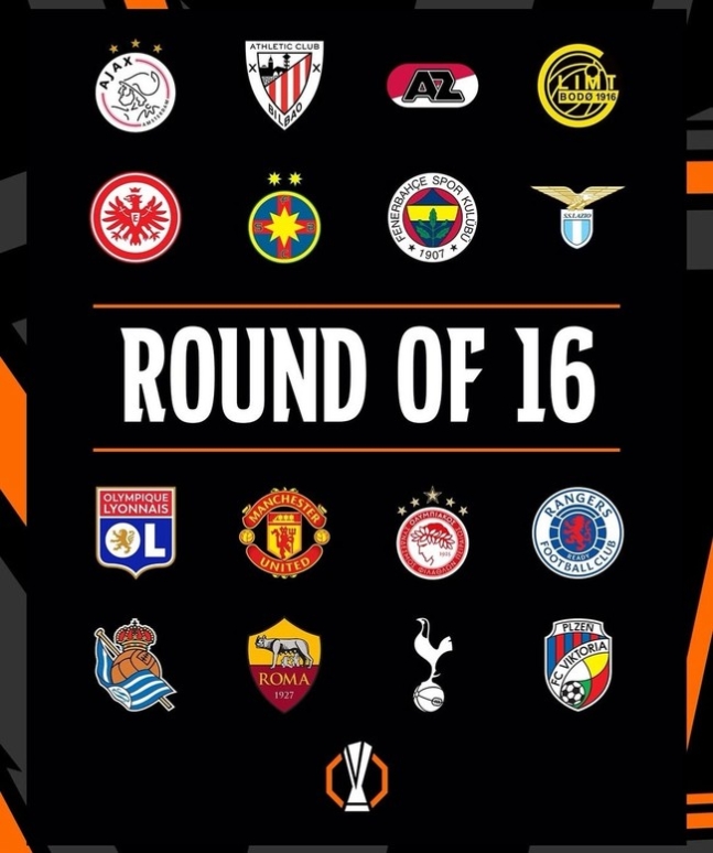 유로파리그 16강 PO 종료! 16강 최종 진출 팀 확정